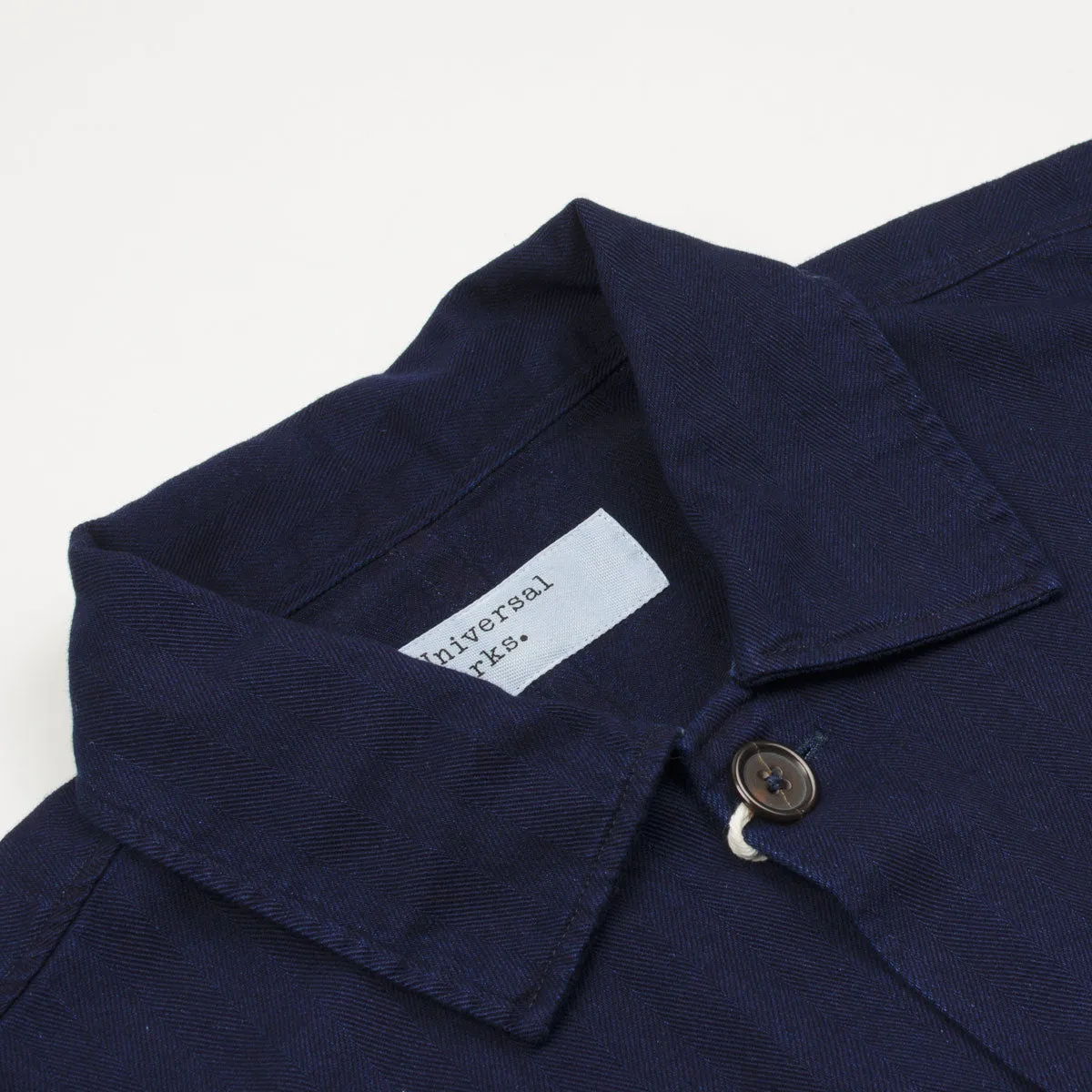 Universal Works - Travail Shirt Herringbone Denim - Indigo