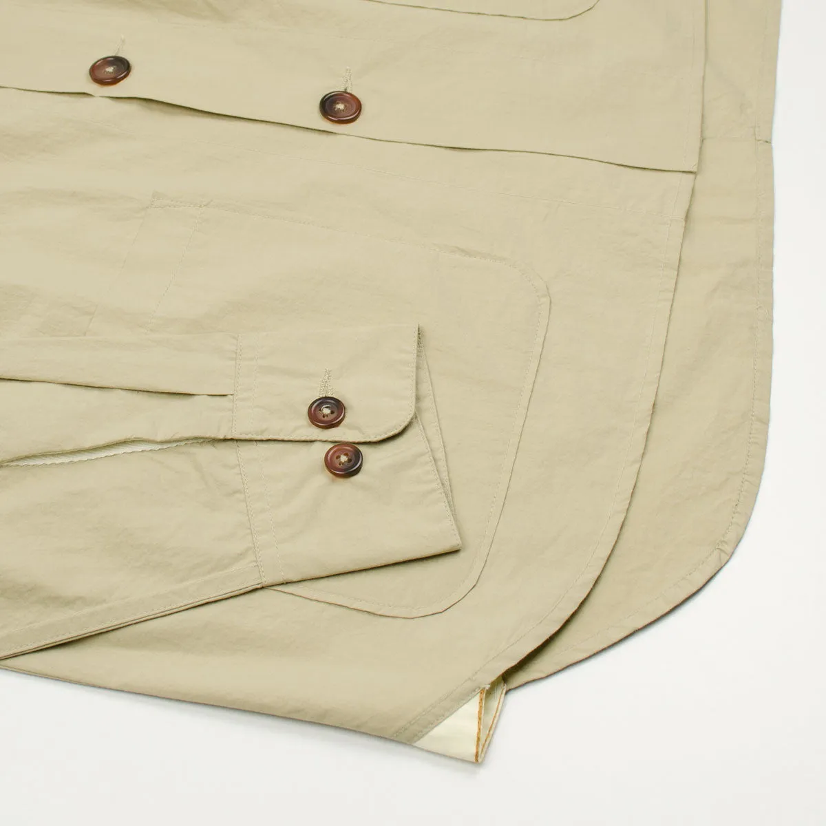 Universal Works - Travail Shirt Typewriter Cotton - Sand