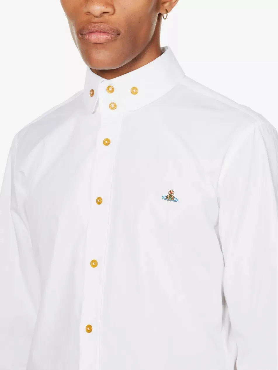 Vivienne Westwood  |Button-down Unisex Street Style Long Sleeves Plain Logo