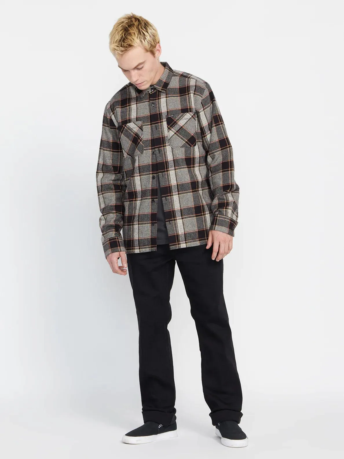 Volcom Brickstone Lined Flannel Shirt Dirty White