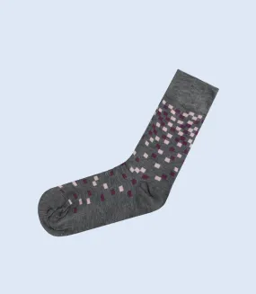 WA1046-GREY-Mid-calf Socks For Men