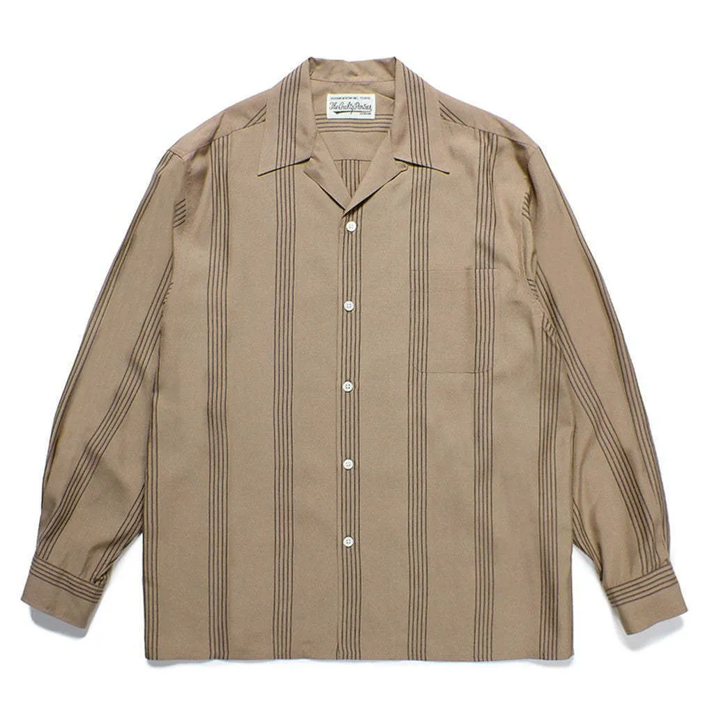 WACKO MARIA  |Button-down Stripes Street Style Long Sleeves Logo Shirts