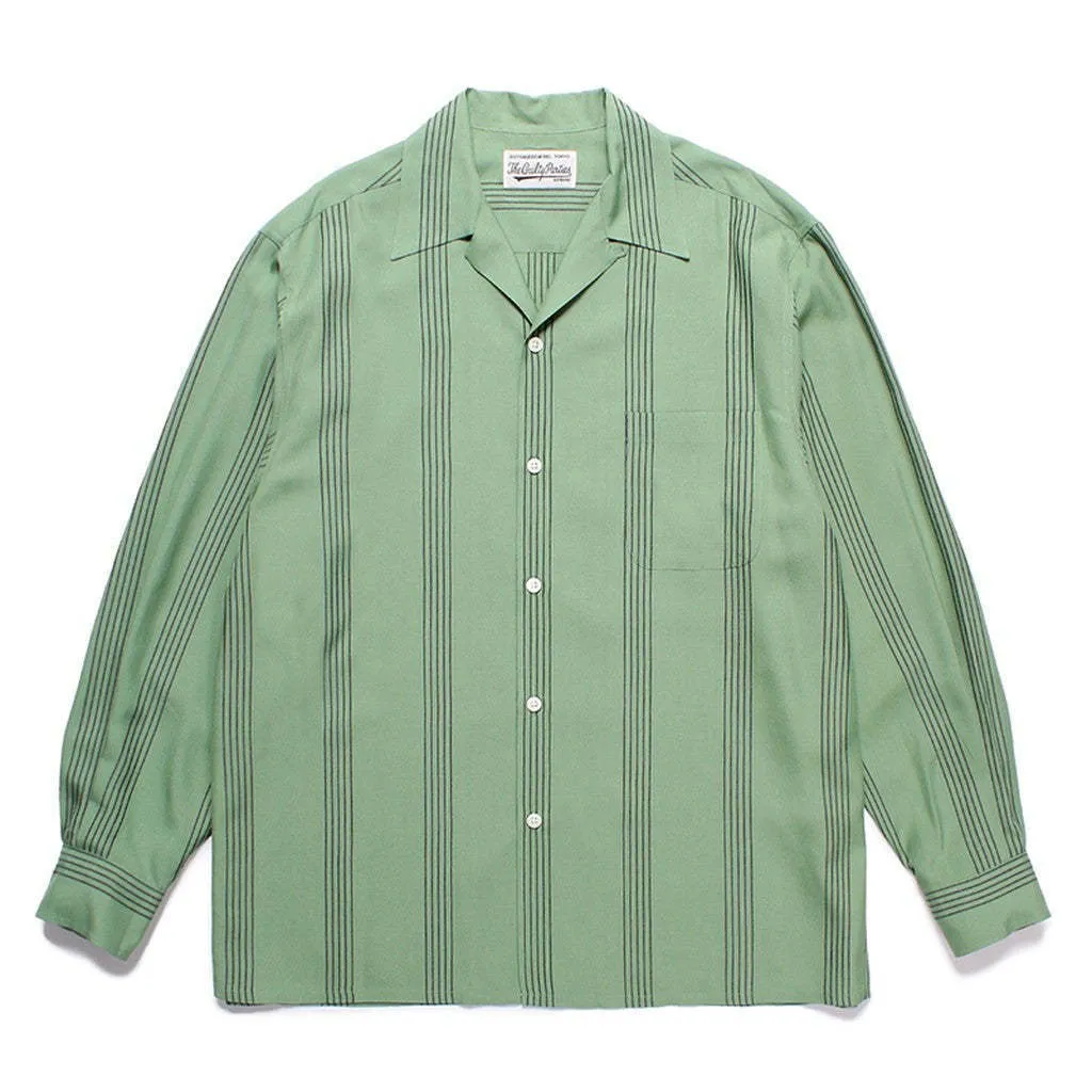 WACKO MARIA  |Button-down Stripes Street Style Long Sleeves Logo Shirts