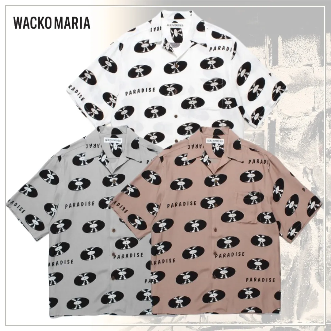 WACKO MARIA  |Button-down Unisex Street Style Short Sleeves Logo Shirts