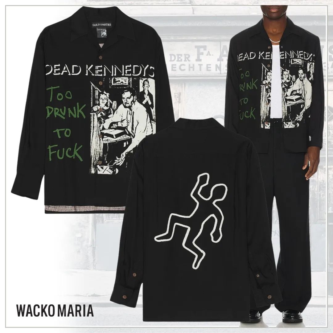 WACKO MARIA  |Button-down Unisex Street Style Short Sleeves Logo