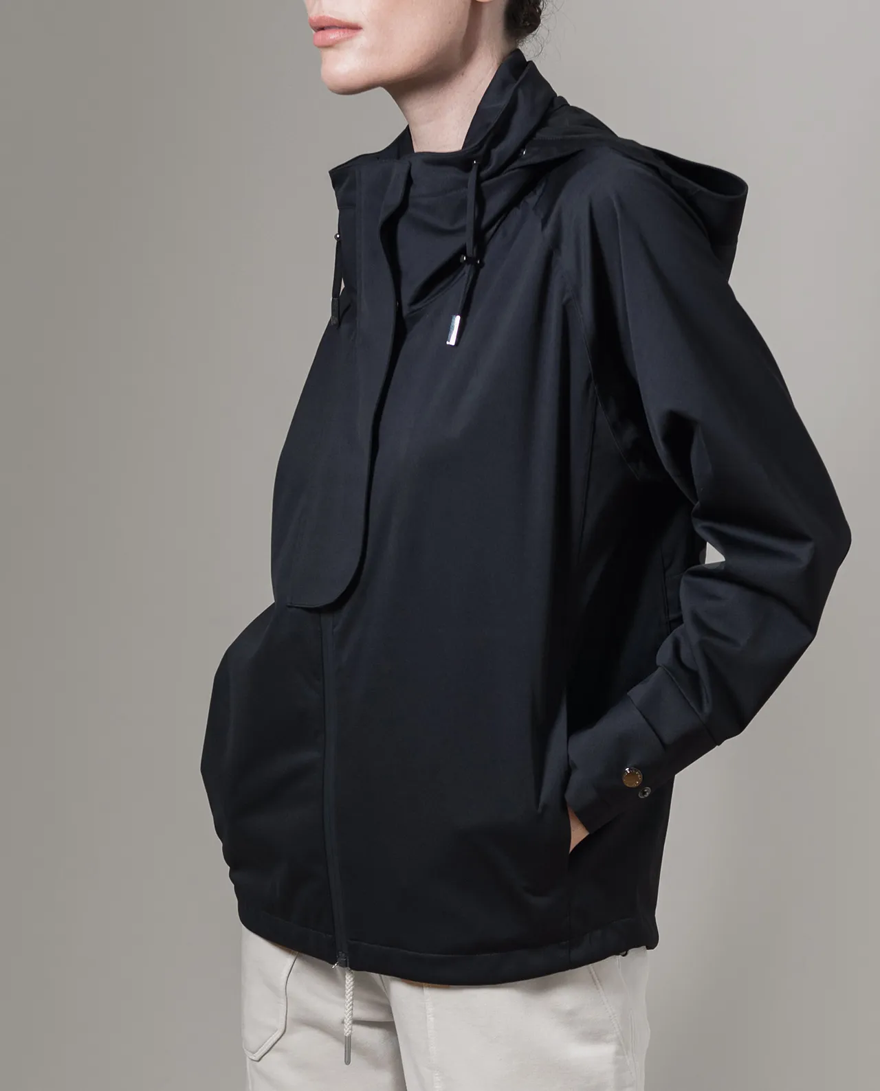 Waterproof Rain Bomber Black - Raincoats for Women in UK | Protected Species