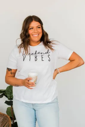 Weekend Vibes Graphic Tee- Ivory