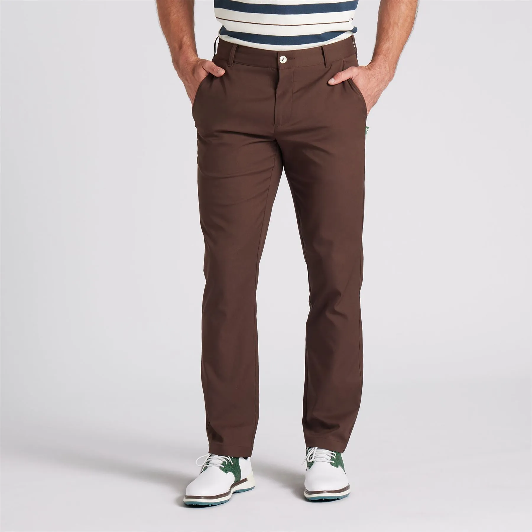 x QGC Golf Trousers Dark Chocolate Brown - SS24