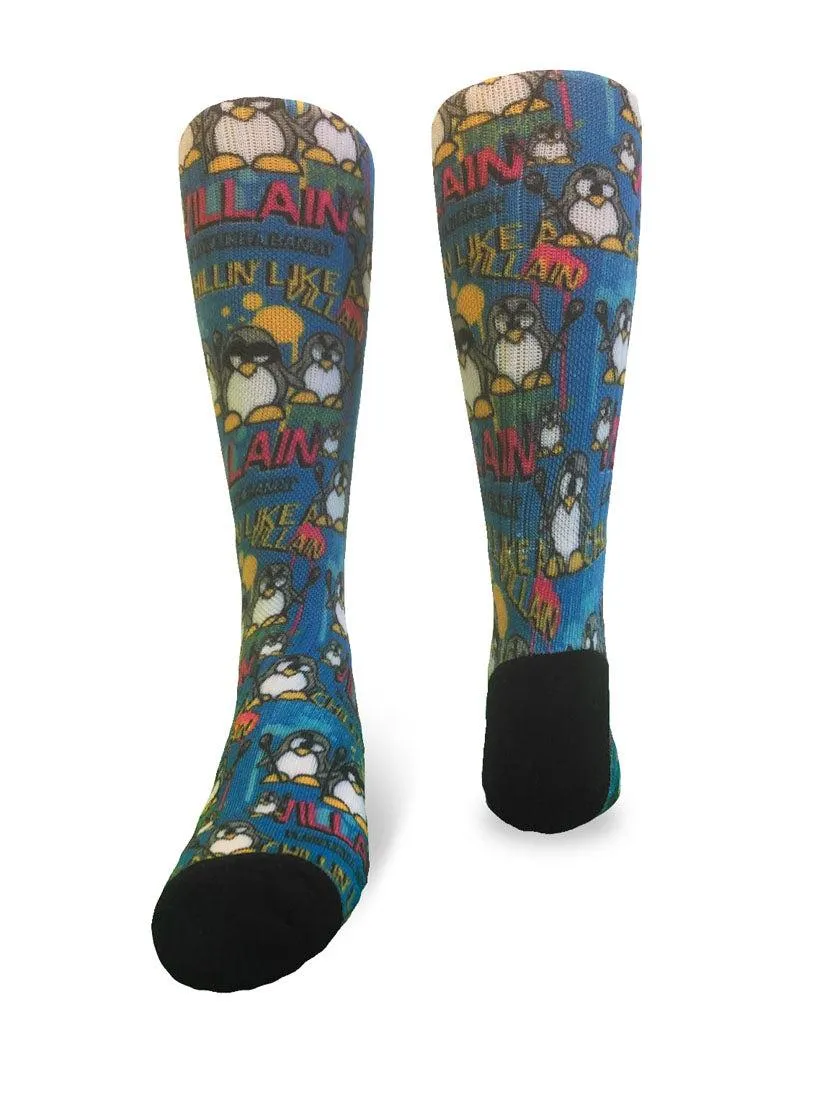 Youth Flow Society Chillin Villain Crew Socks Blue