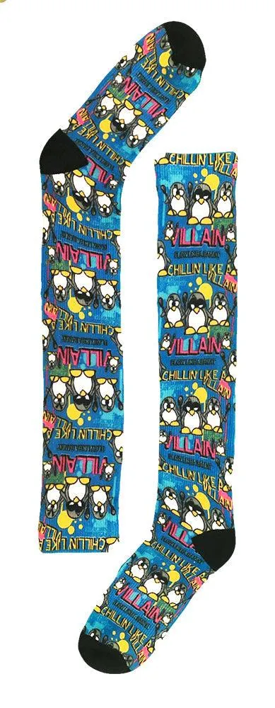 Youth Flow Society Chillin Villain Knee Socks Blue