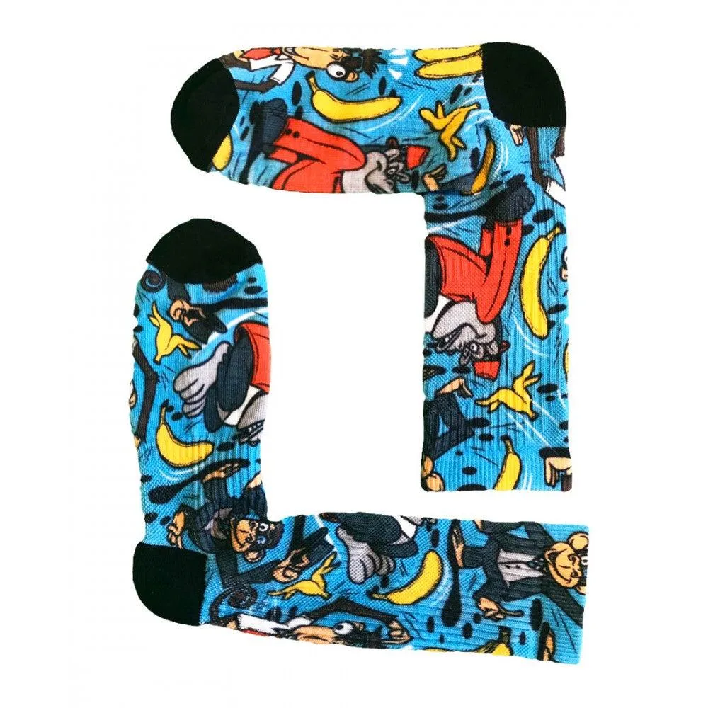 Youth Monkey Suit Crew Socks Blue