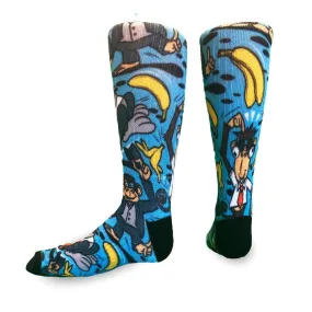 Youth Monkey Suit Crew Socks Blue