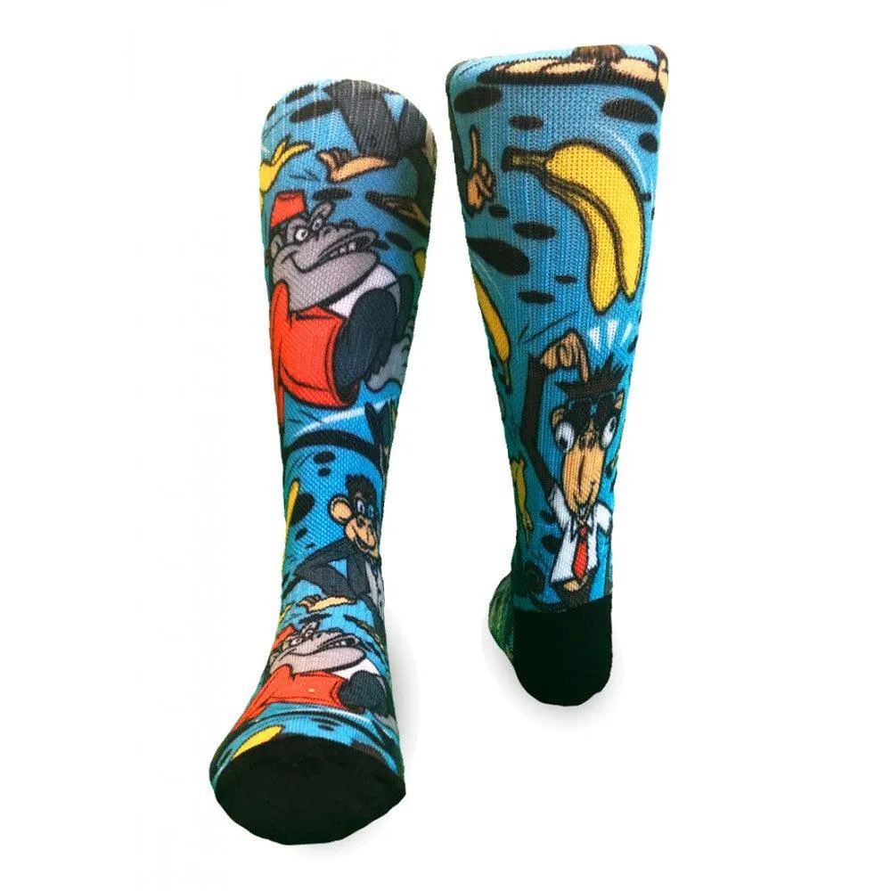 Youth Monkey Suit Crew Socks Blue